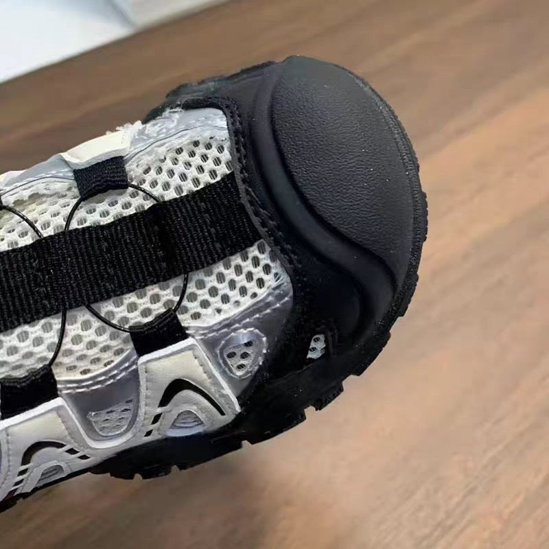 Boys' Sneakers 2025 Summer New Children's Single Mesh Breathable Daddy Shoes Non-Slip Soft Sole Girls' Casual Shoes