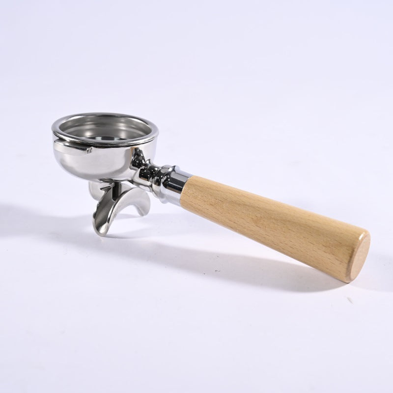 Stainless Steel Amphora 58mm Handle Double Spout Split E61 Universal Solid Wood Espresso Machine Handle