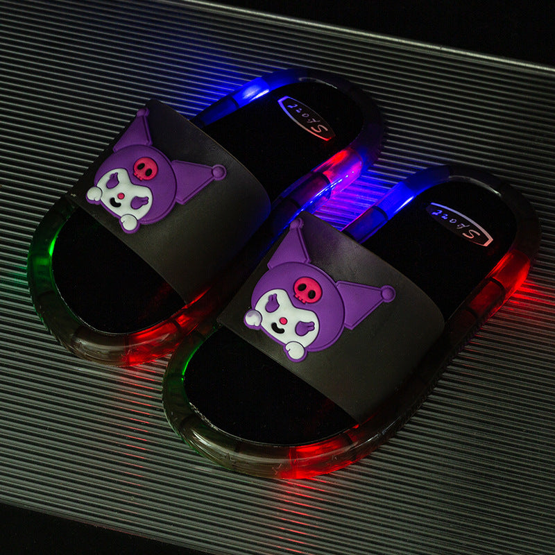 Internet celebrity new luminous slippers for children to wear cool personality home non-slip kulomi cartoon slippers for women