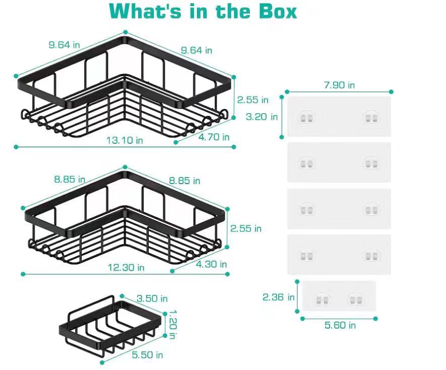Cross-border non-perforated toilets, bathrooms, triangular shelves, wall-hung toilets, showers, washstands, storage supplies