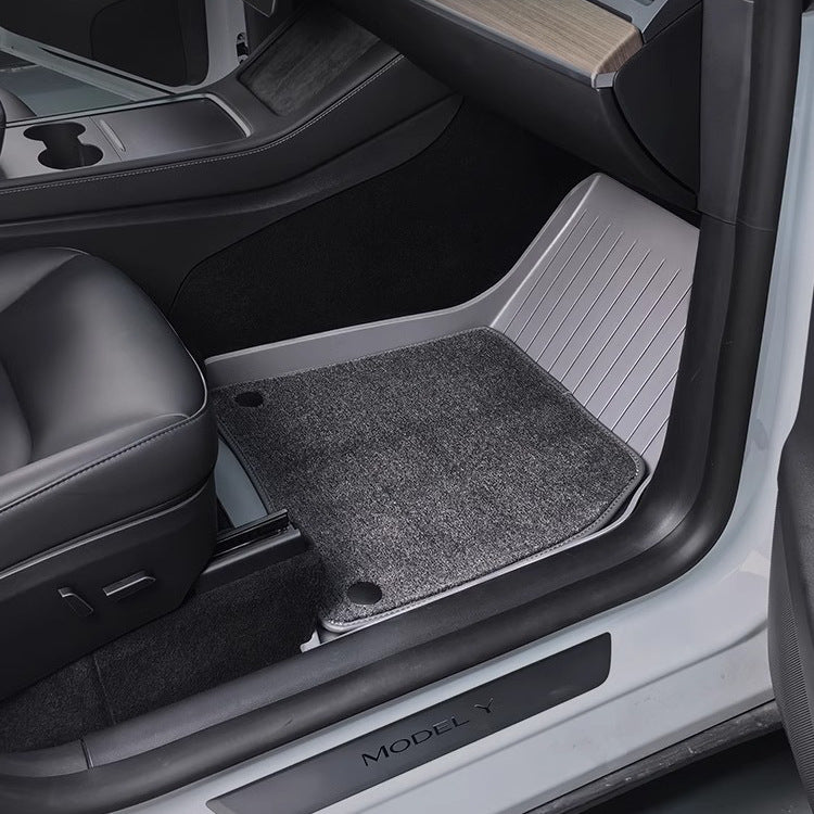 It is suitable for Tesla's new Model Y 3 full-surround floor mats, pregnant and infant grade TPE car floor mats, car interiors