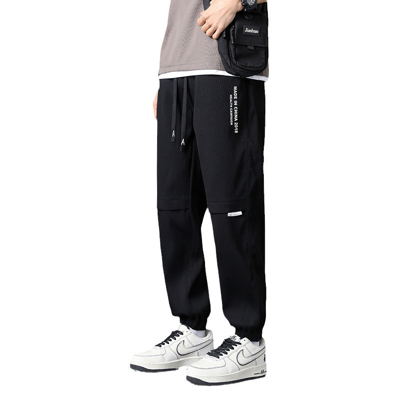 Teen summer pants 12 year old boy junior high school student 13 ice silk slacks 15 big kids pants