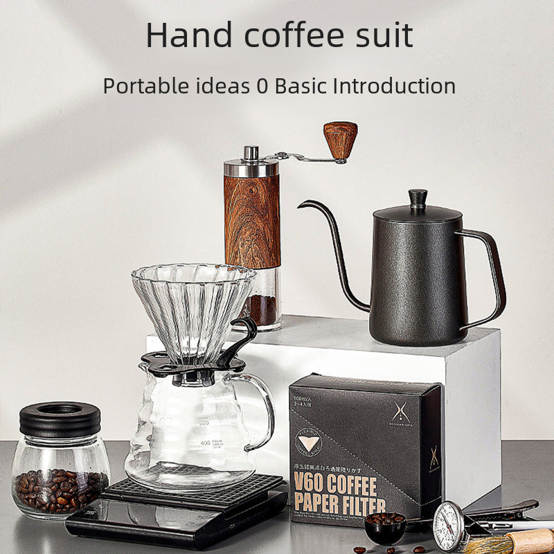 Full Set of Portable Coffee Wholesale Outdoor Combo Gifts Home American Gift Box Pour-over Coffee Pot Set