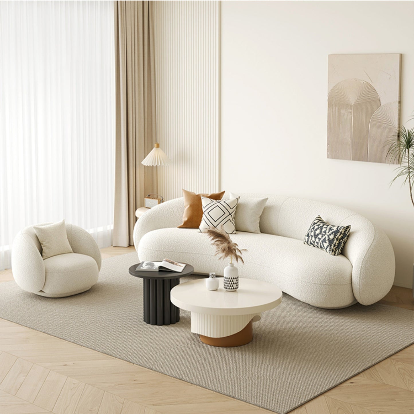 Lamb wool sofa