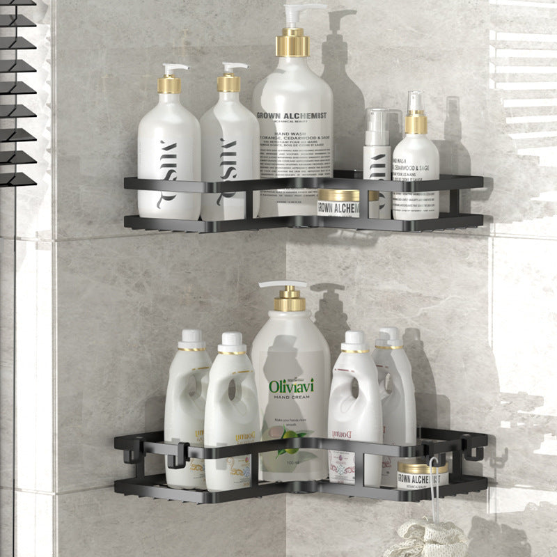 New multi-functional wrought iron bathroom rack toilet punch-free toilet toiletries wall-mounted storage rack