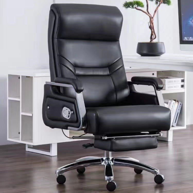 Computer chair, home office chair, comfortable sitting, reclining boss chair, business cowhide study chair, back chair