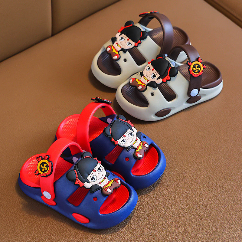 Nezha boys' sandals soft sole anti-slip 2025 new children's sandals sports beach shoes for children and children