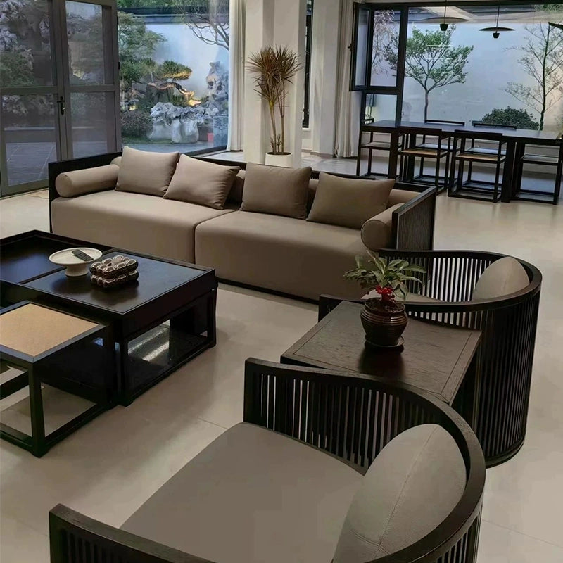 New Chinese solid wood sofa