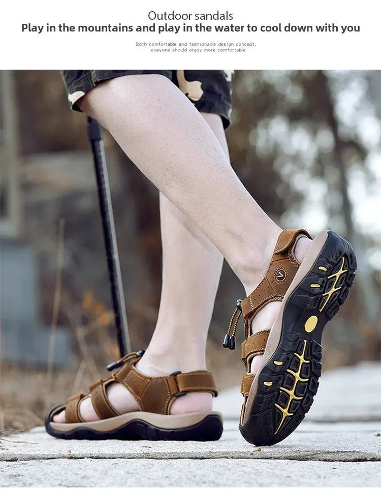 Sandals Men's Shoes Summer Casual Shoes Korean Version Cross Border Manufacturers Wholesale Men's Baotou Beach Shoes