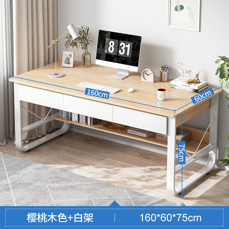 Computer Desk Desk Simple Home Desk with Drawers Rental Room Student Study Bedroom Desk Writing Desk