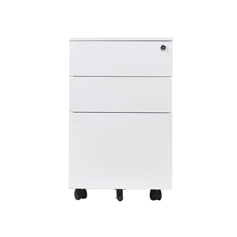 Office activity cabinet, steel three-drawer filing cabinet, mobile low cabinet under the table, iron storage drawer cabinet, lock