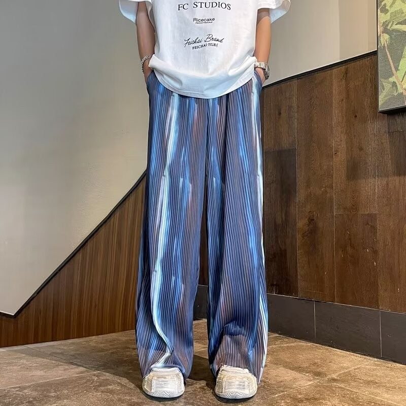 Pants men's spring thin trend straight wide-leg pants American loose athleisure long pants