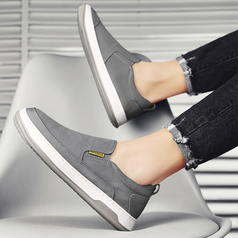 Canvas men's shoes 2025 spring breathable casual work labor protection shoes men's lazy people pedal old Beijing cloth shoes