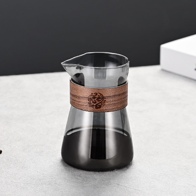 V60 Coffee Filter Cup Hand Pour Coffee Sharing Pot Set Coffee Glass Drip Filter Cup Hanging Ear Coffee Cup Smart Cup