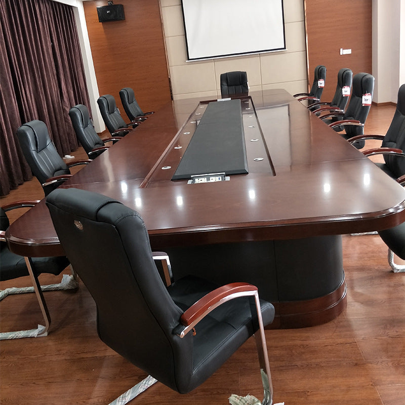 Modern Simple Conference Table, Long Table, Negotiation Conference Table, Conference Table, Chair Combination, Oval Painted Conference Table Meeting table