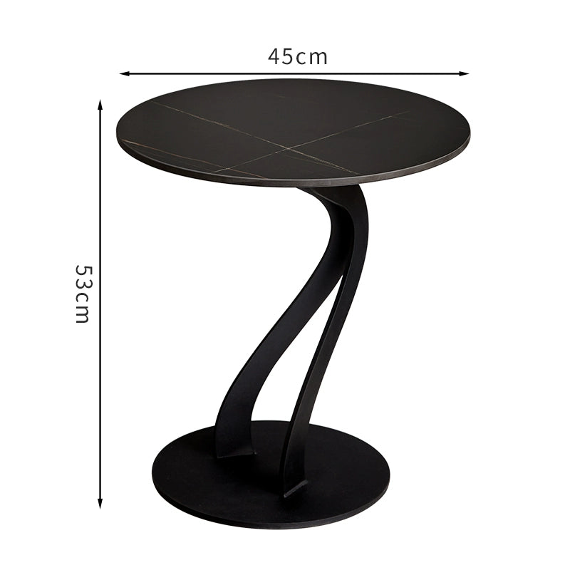 Italian light luxury corner table sofa side table creative rock slab side table balcony small round table casual simple coffee table bed sideboard