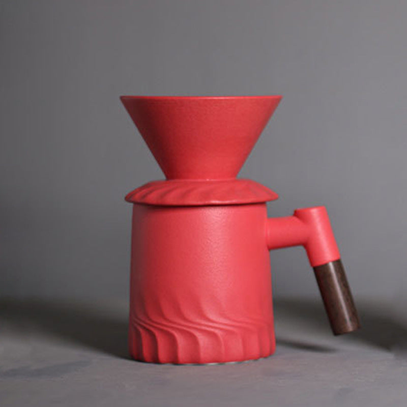 American V60 Cone Ceramic Coffee Filter Cup Filter Coffee Filter Cup Set Sharing Pot Tea Water Separation Cup