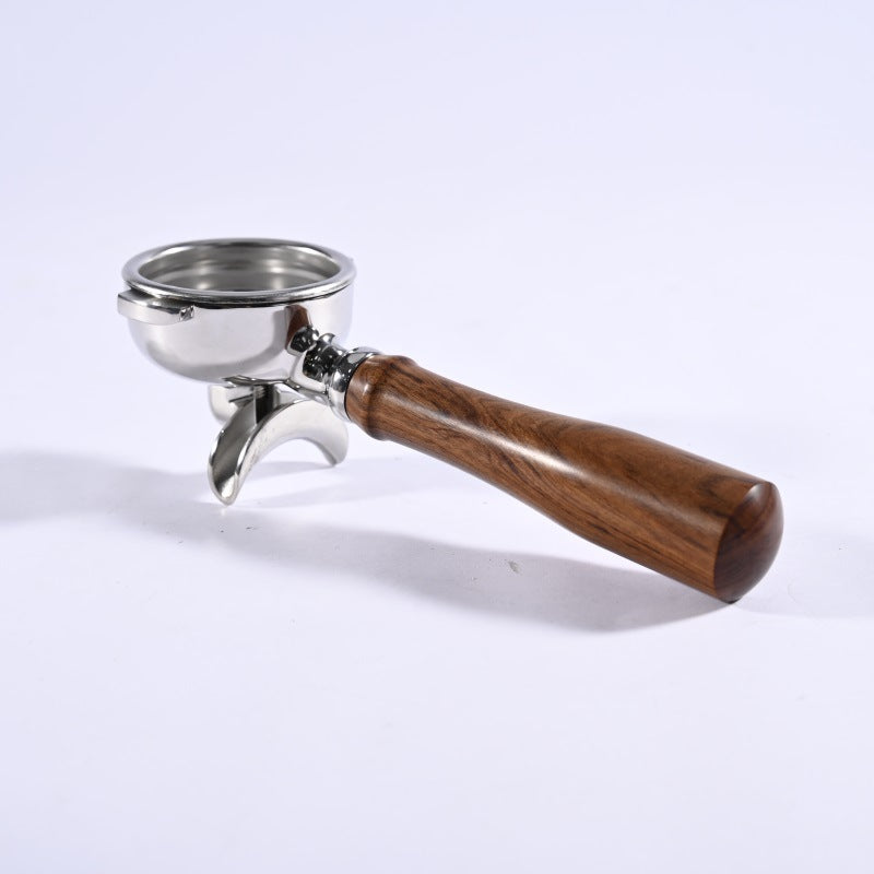 Stainless Steel Amphora 58mm Handle Double Spout Split E61 Universal Solid Wood Espresso Machine Handle