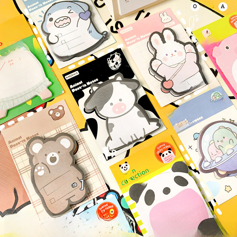 Creative stationery sticky notes: 30 sticky notes, sticky notes, N sticky notes, gift cartoons for primary school students, animal sticky notes