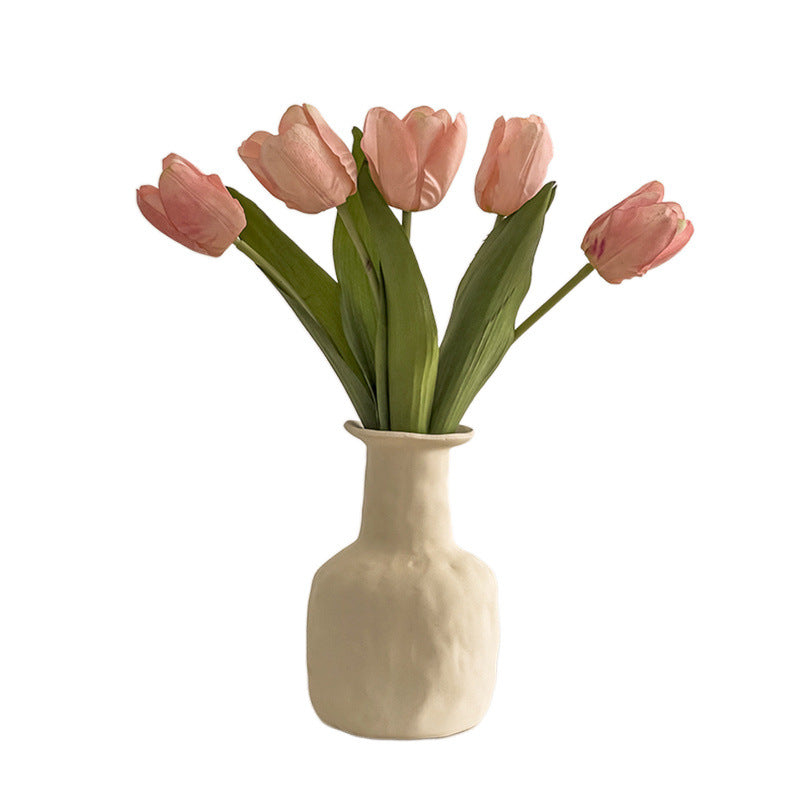 ins style high value tulip simulated flower fake flower wet ornament decoration table living room office decoration factory