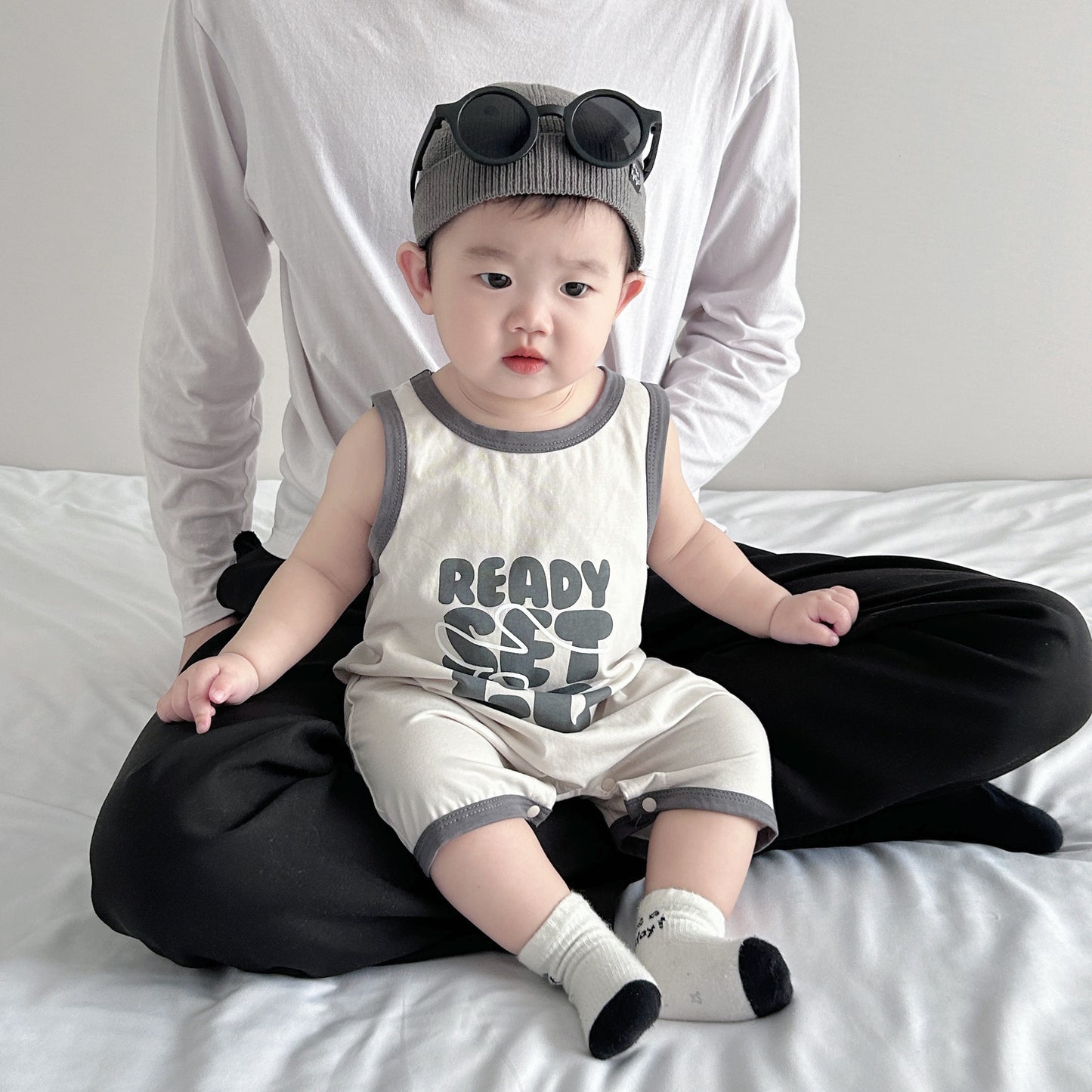 Baby onesies, summer thin Korean version of baby boy clothes, summer clothes, cool vests, newborn toddlers, summer climbing clothes