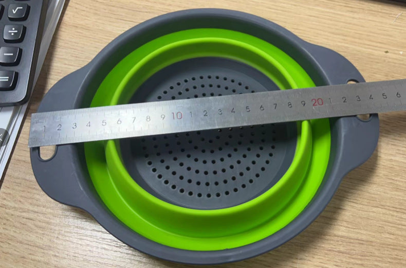 Factory Wholesale Plastic Folding Drainage Basket Household Vegetable Washing Basket Fruit Basket Round Telescopic Water Filter Basket Kitchen Tools