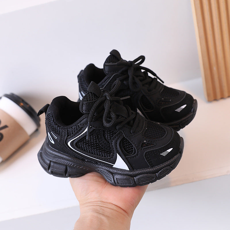 Children's shoes, thick-soled, heightened, mesh, dad shoes, trendy, versatile, spring, autumn, breathable, casual sports, boys' and girls' shoes