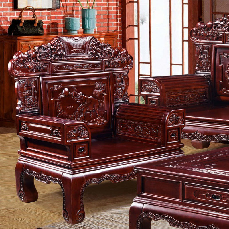 Solid wood end table