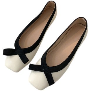 Flat Gentle Evening Shoes French Small White Shoes Single Shoes Women's Shoes Spring Summer 2024 Soft Sole Black Ballet Shoes