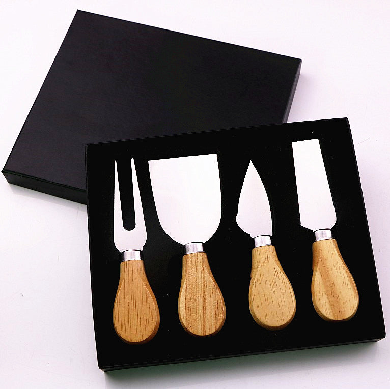 Oak Handle Cheese Knife Set
