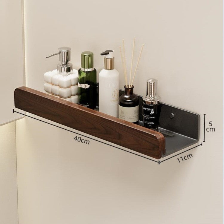 Walnut gun ash bathroom bathroom storage rack free toilet shower gel storage triangular shelf