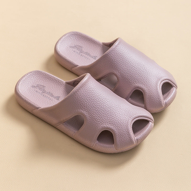 Jiajiale summer men's slippers, indoor home bathroom, bath, non-slip, simple simple solid color exterior wear, trendy Baotou sandals