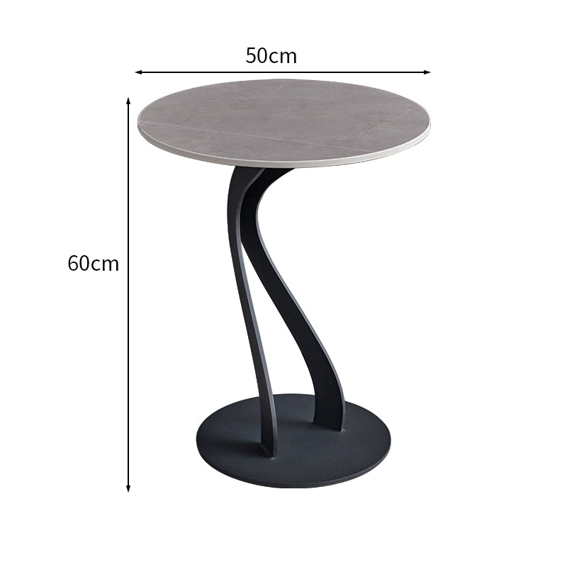 Italian light luxury corner table sofa side table creative rock slab side table balcony small round table casual simple coffee table bed sideboard