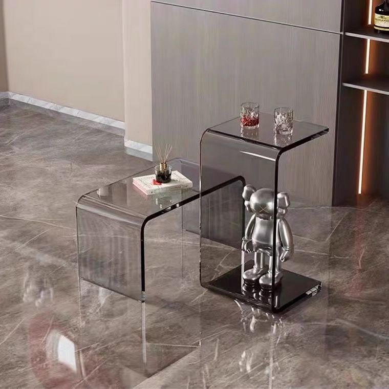 Light luxury acrylic side table sofa small side table simple living room net red bay window coffee table Nordic bedroom transparent corner table