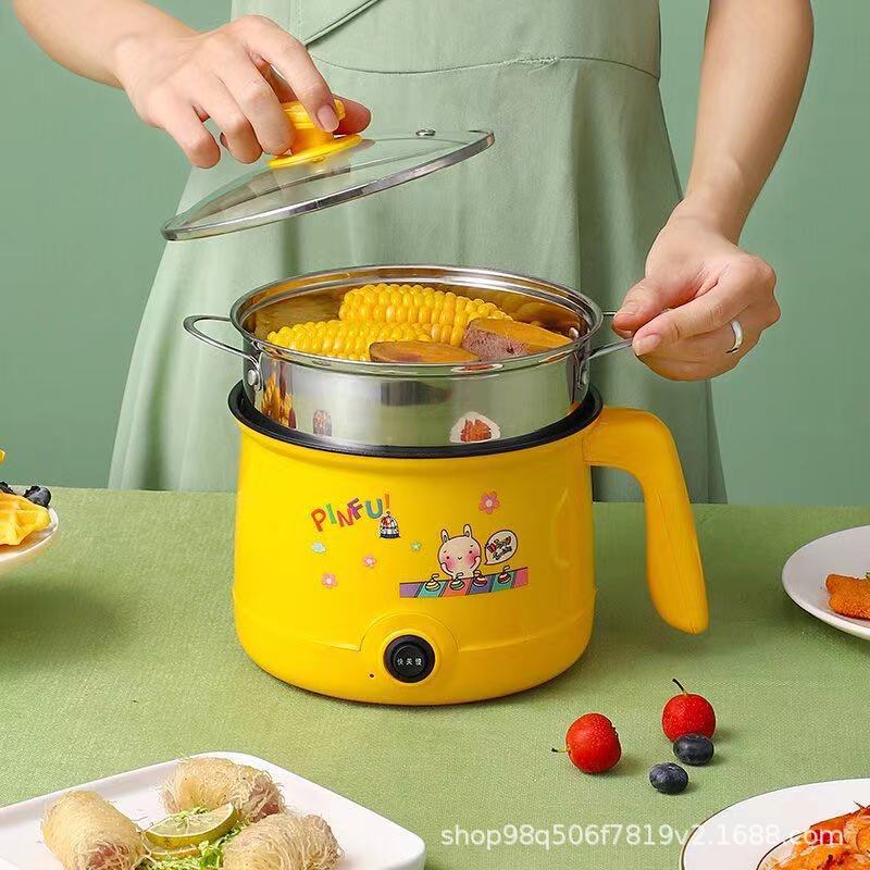 Multi-function frying and boiling small electric cooker electric cooking pot dormitory electric hot pot net celebrity with the same household small rice cooker mini