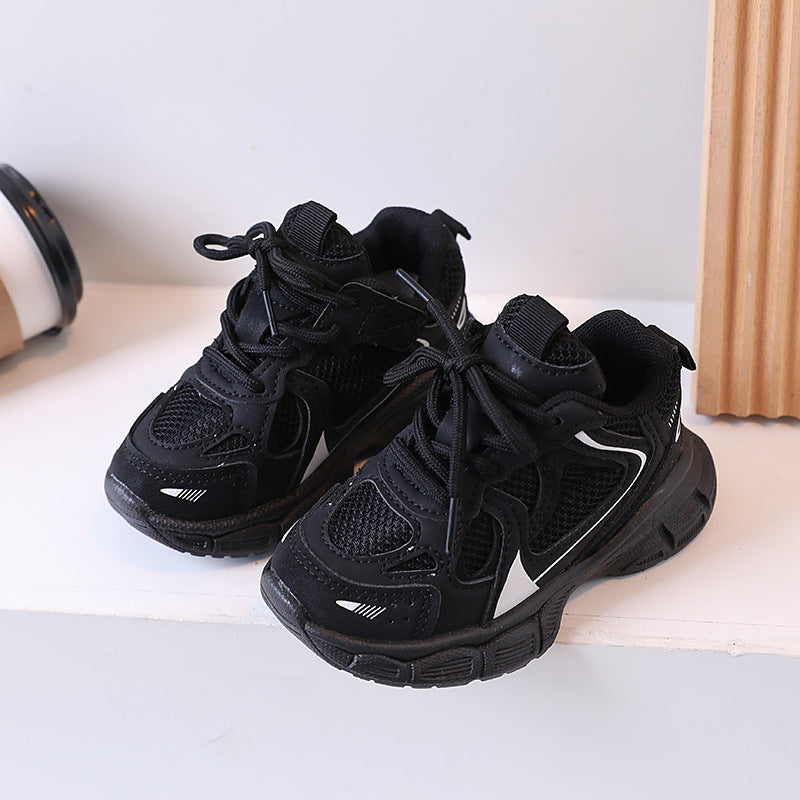 Children's shoes, thick-soled, heightened, mesh, dad shoes, trendy, versatile, spring, autumn, breathable, casual sports, boys' and girls' shoes