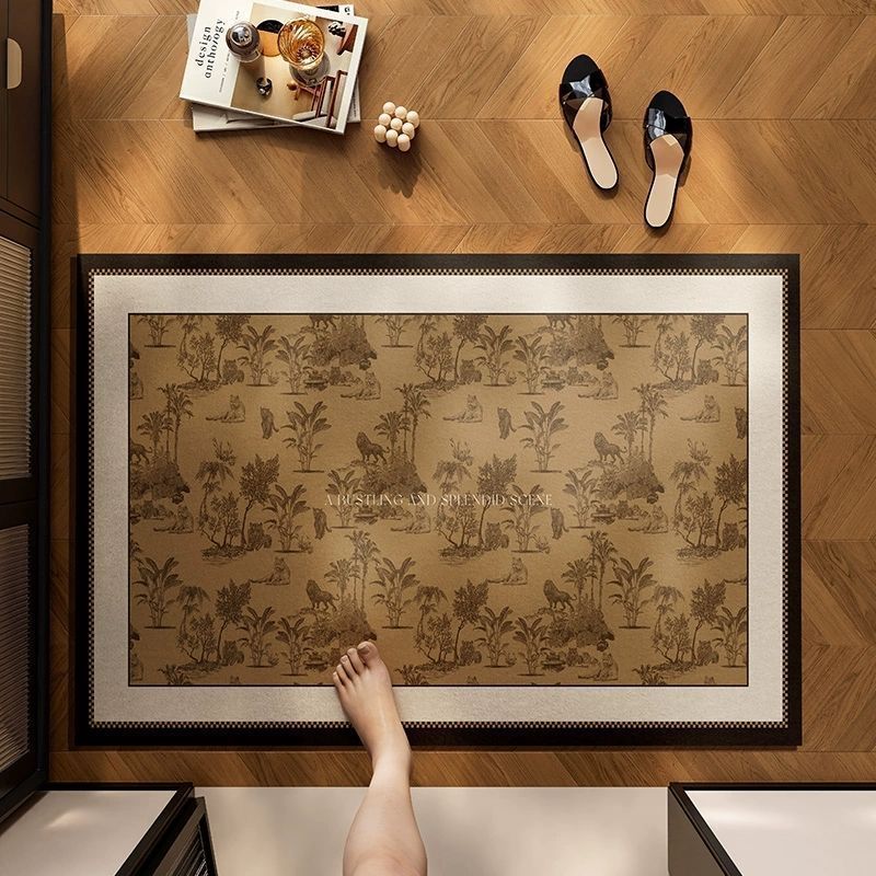 American household entrance door floor mat entrance door dirt-resistant anti-slip mat absorbent and quick-drying diatom mud floor mat one piece drop shipping