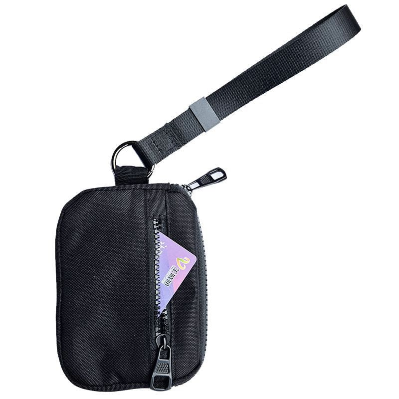 Multifunctional metal buckle portable coin purse waterproof card holder Men's and women's keys mini bag hanging bag men's ins handbag