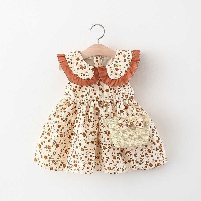 Children's 2022 foreign cute skirt girls' baby sleeveless printed dress summer girls' skirt drop shipping 1071