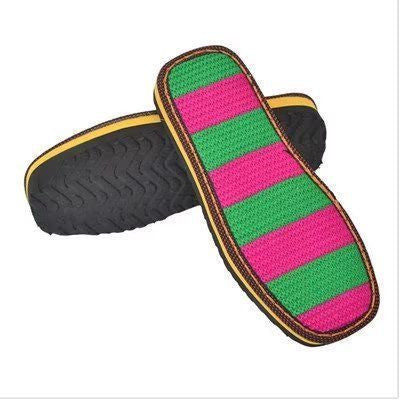 Ruzi cow embroidered soles spring, autumn and winter DIY hand-woven crystal bottom cow tendon sole slippers wear-resistant anti-slip protection