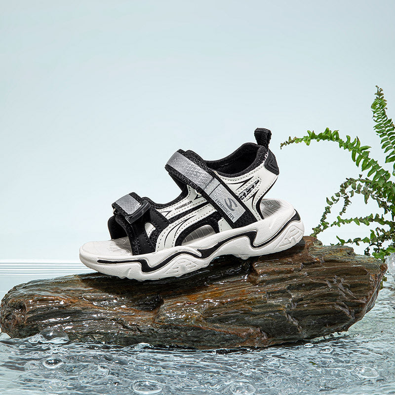 HOBIBEAR boys' sandals, summer model velcro, children's open-toe soft-soled beach shoes, casual shoes, one piece delivery