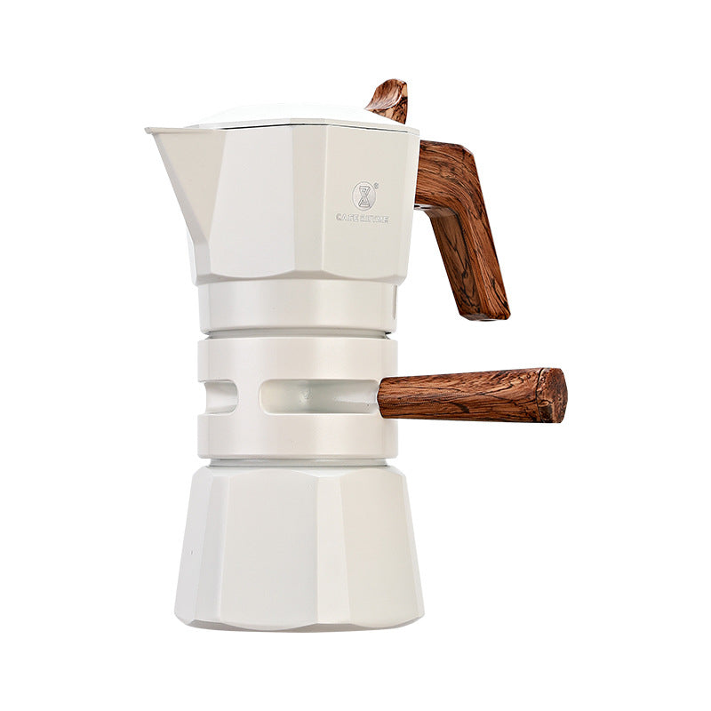 Double valve Moka pot brewing coffee pot household electric ceramic stove double pressure valve pour-over coffee pot set portable coffee utensils