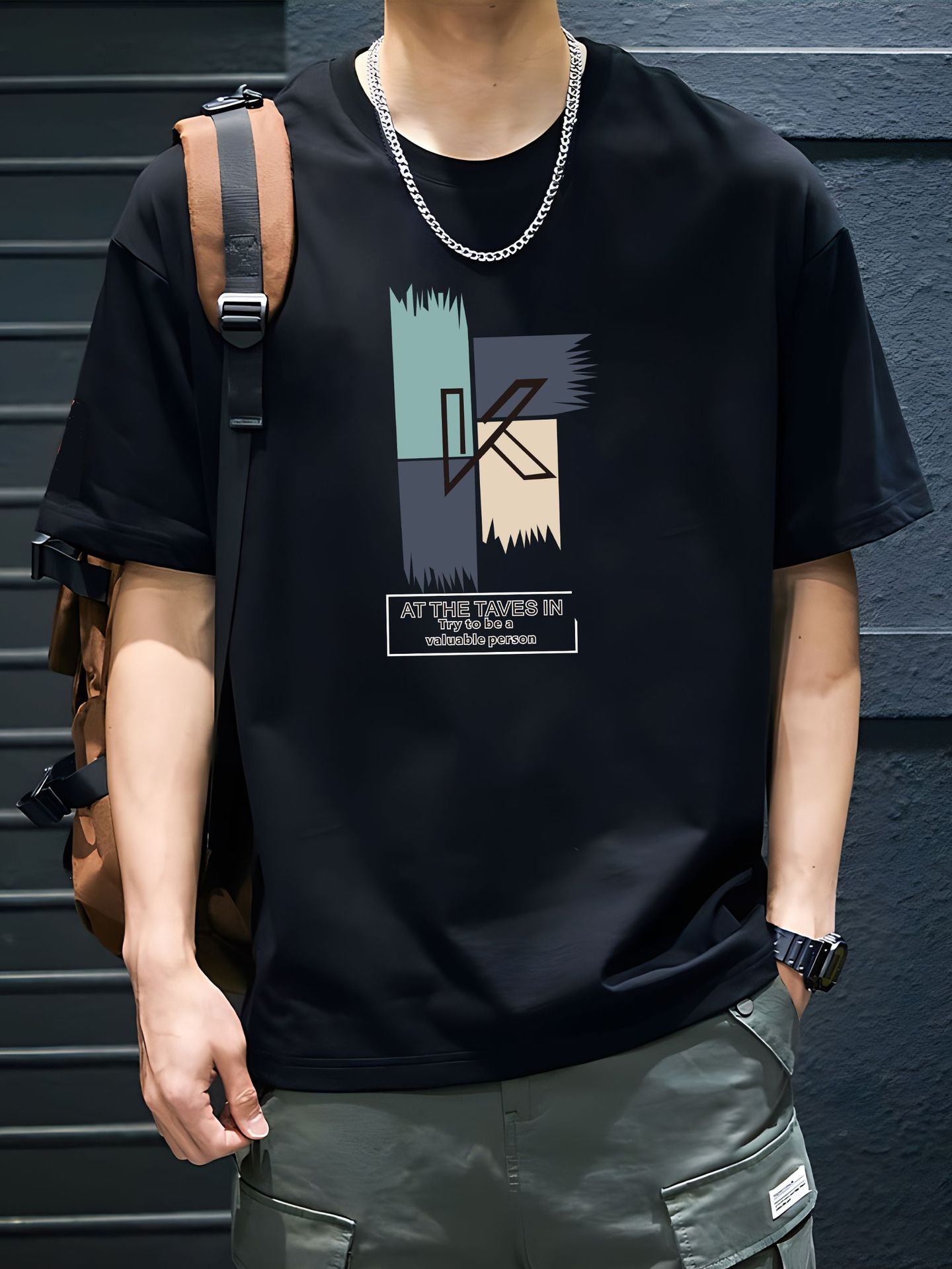 Xinjiang cotton short-sleeved T-shirt, men's loose round neck, street tide, pure cotton, fashionable, versatile, summer fashion, men's clothing e-commerce hit