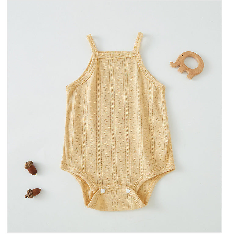 Baby bag fart clothes, summer thin bottom, inner suspenders, breathable, summer baby vest, Hargi, newborn crawling suit