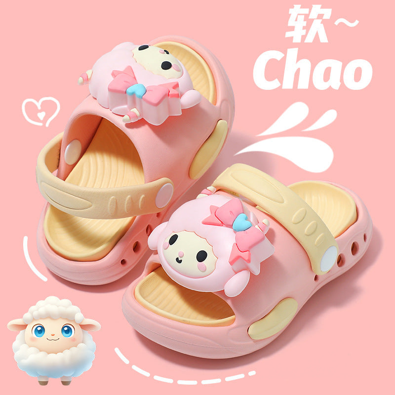 Children's slippers girls summer cute girls indoor home bath non slip kids baby princess sandals men