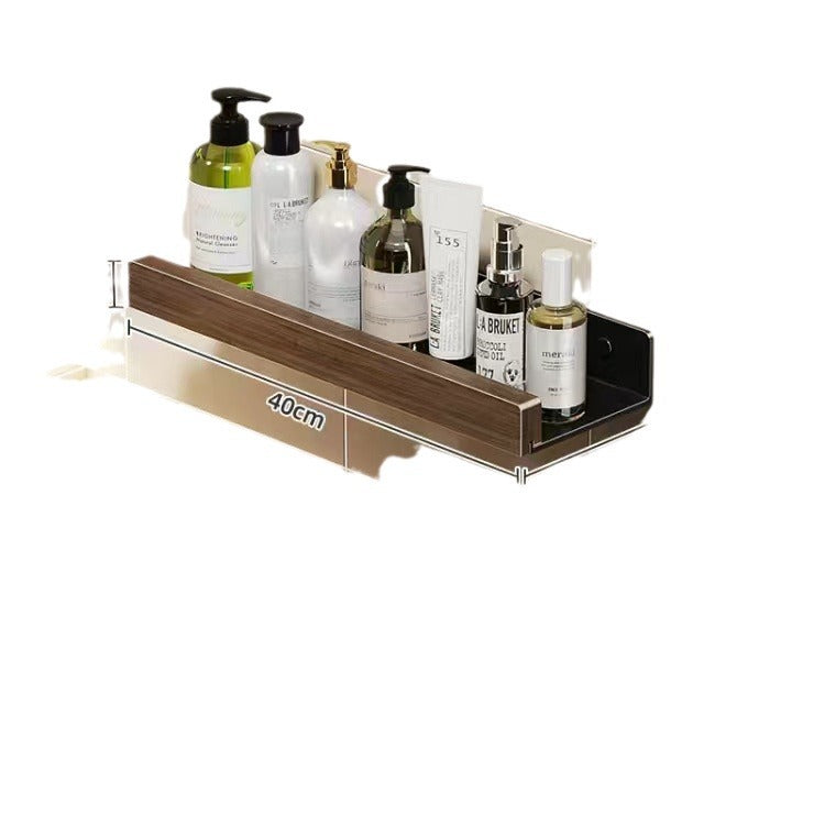 Walnut gun ash bathroom bathroom storage rack free toilet shower gel storage triangular shelf