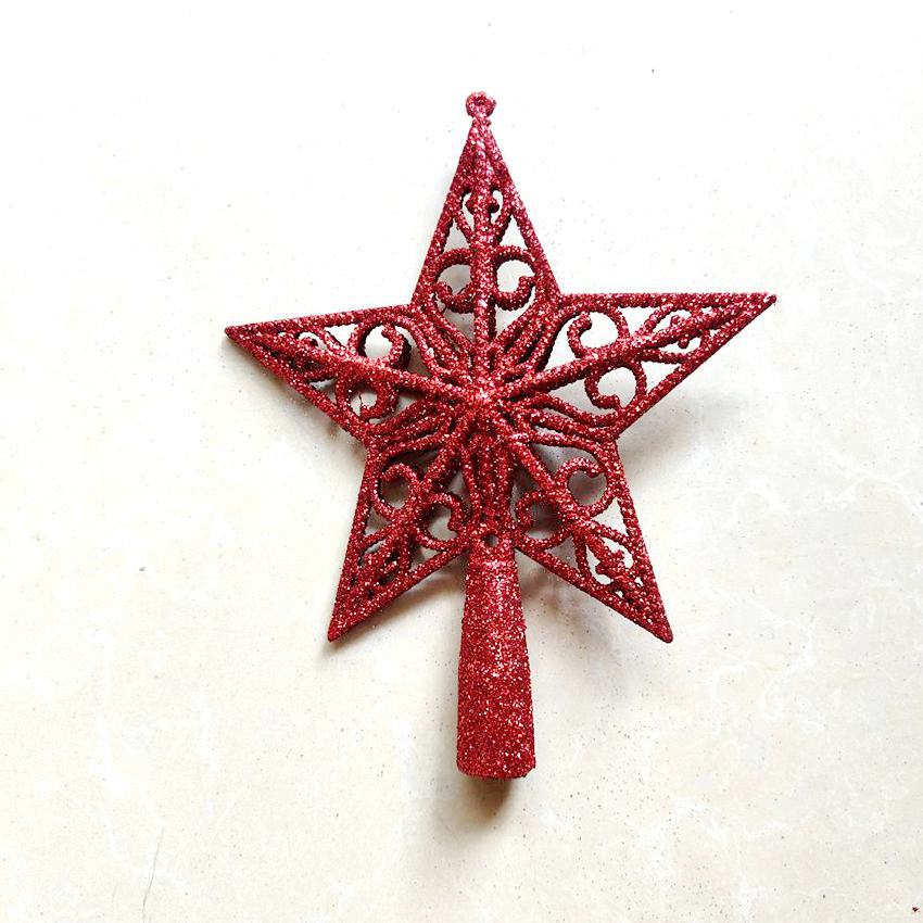 Festive Supplies Christmas Top Star Creative Christmas Gift Sprinkling Pink Star Christmas Tree Ornament Pendant Pentagram