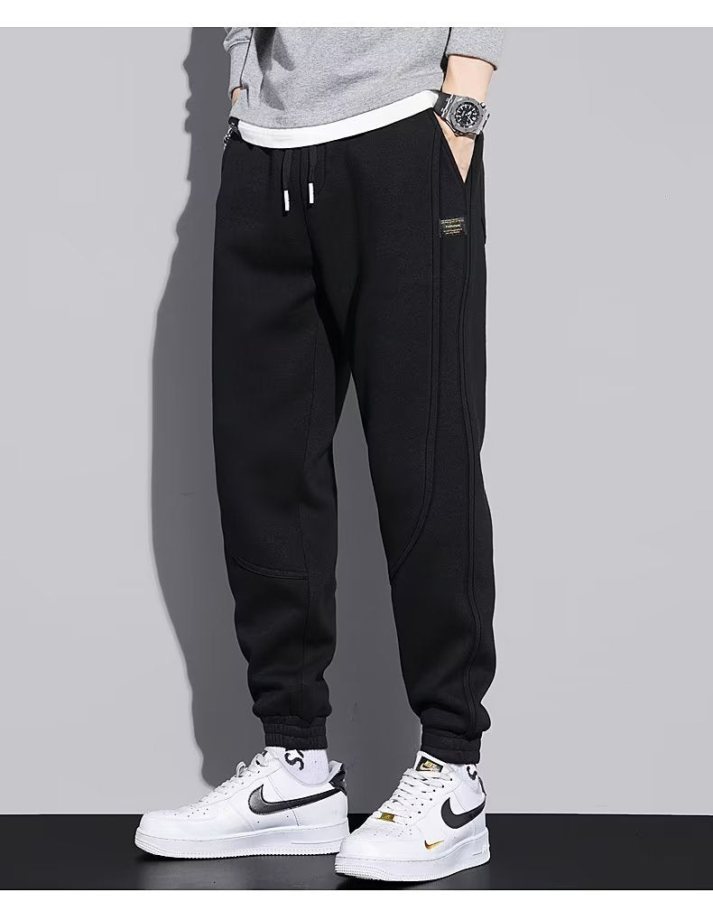 Casual sweatpants, men's spring and autumn loose leggings, autumn drawstring sweatpants, sports leggings, trendy men