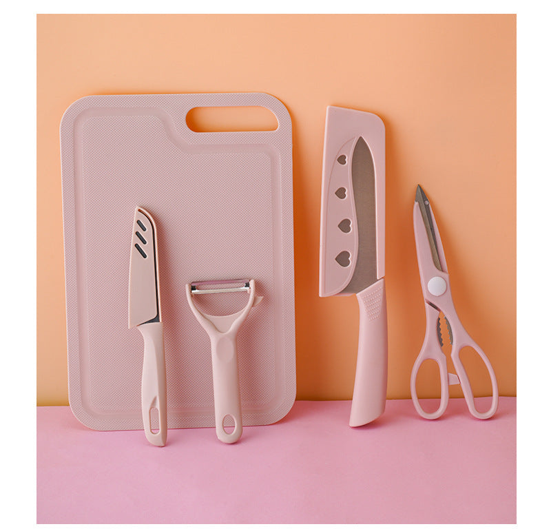Home cutting board, slicing knife, kitchen knife set, dormitory cutting board, full set, combination gift, cutting board, fruit cutting board