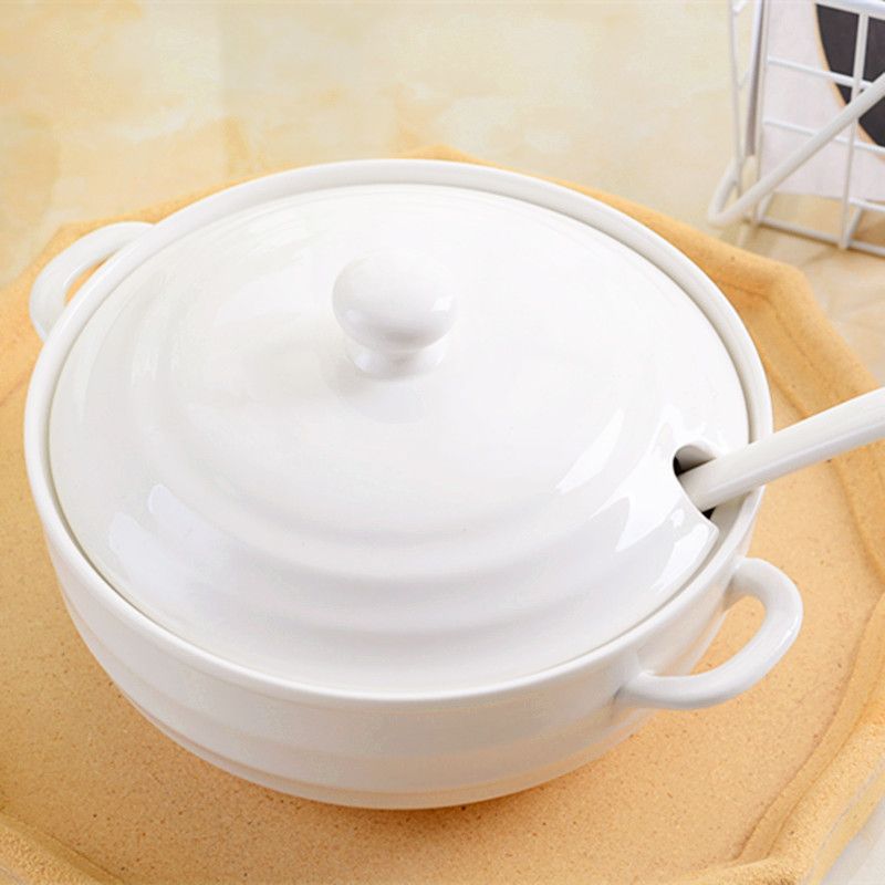 Large ceramic soup bowl